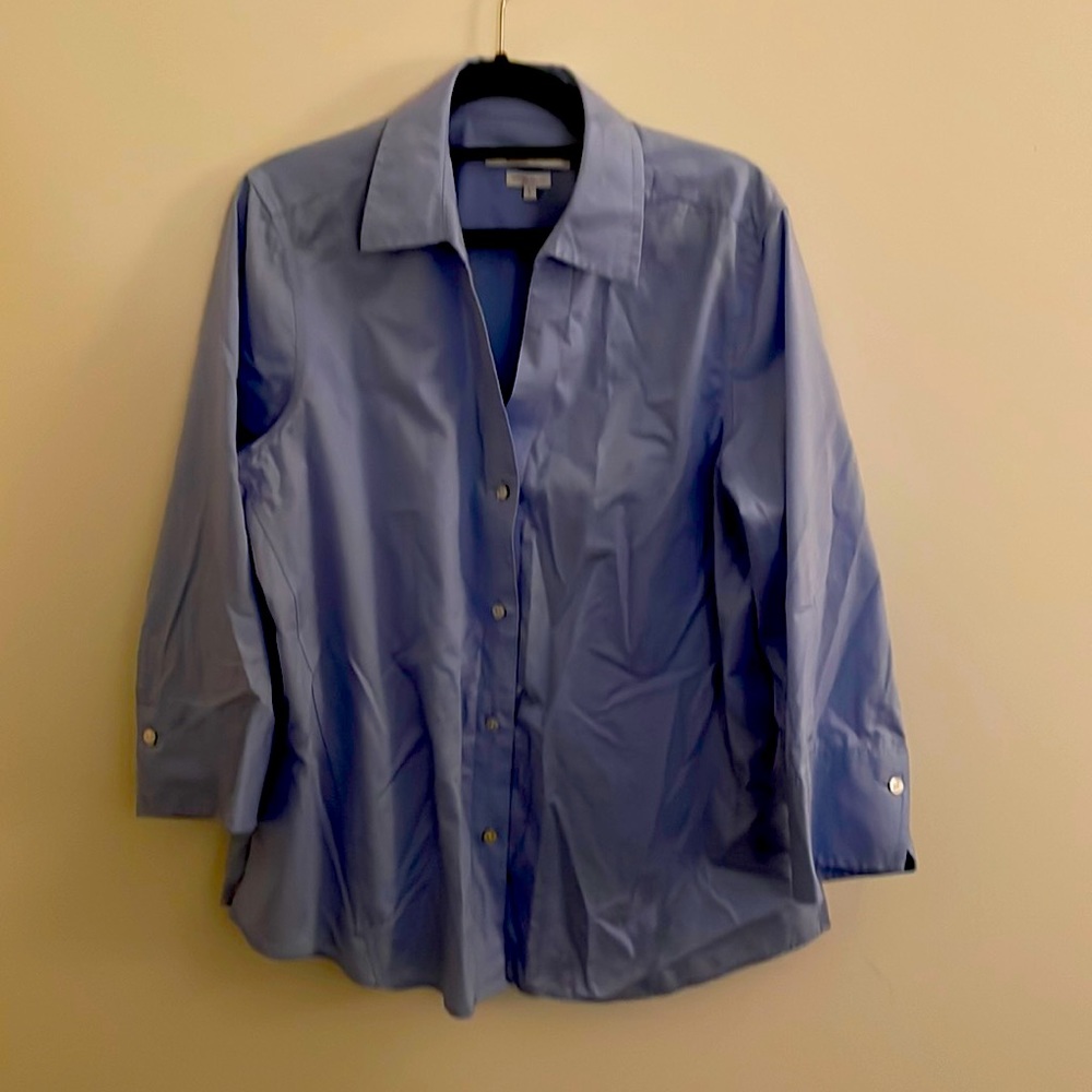 Blue button down shirt